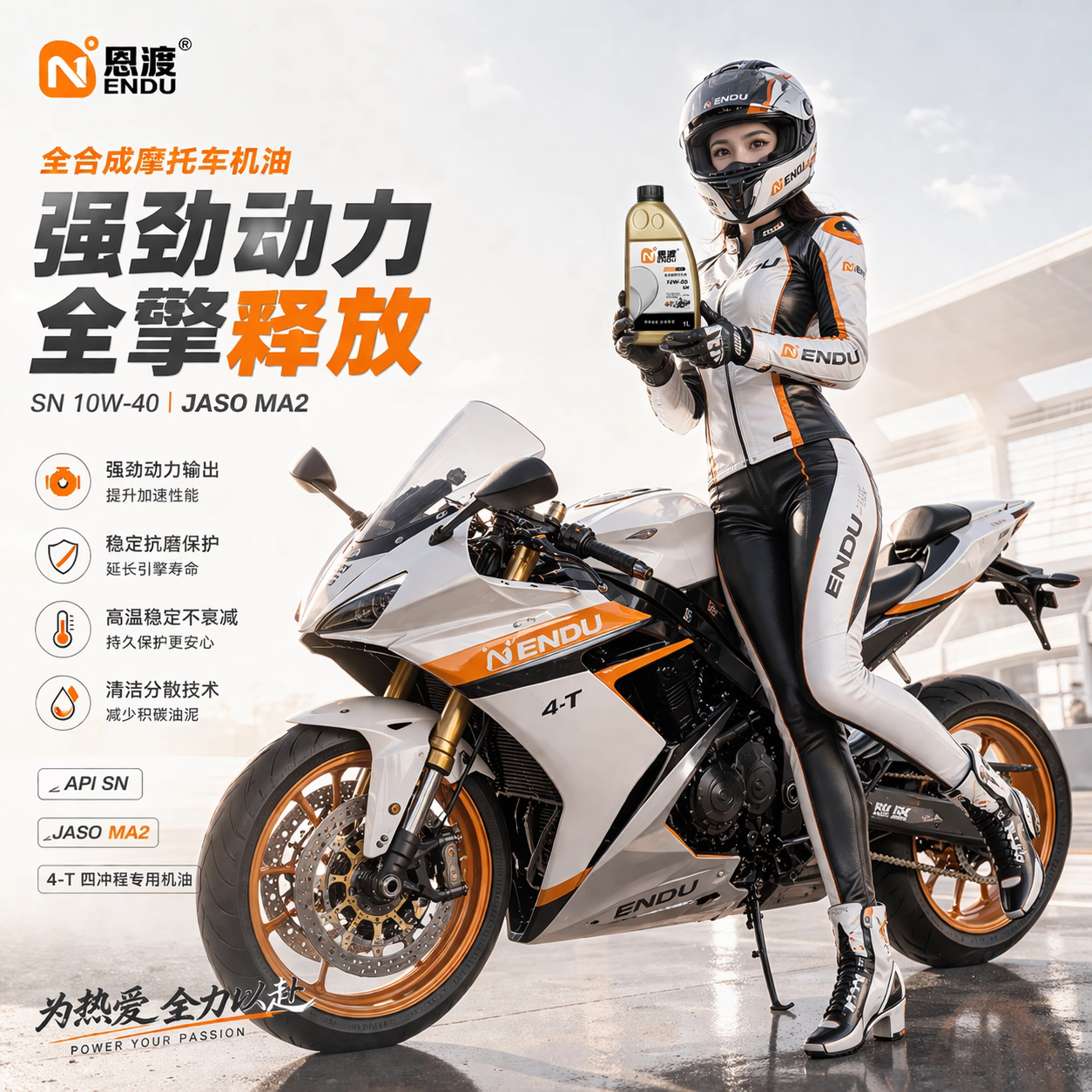 ENDU 全合成摩托车润滑油